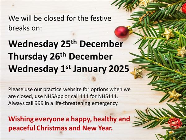 Christmas closures