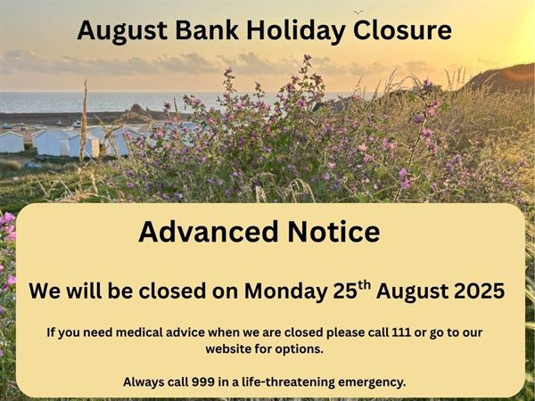 August Bank holiday closure 2025